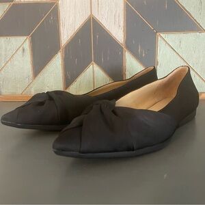 Naturalizer Renata Black Ballet Flats Fabric Knotted Slip On Shoes Size 9